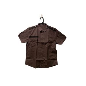 Coofandy Uniform Style Button Down Short Sleeve Casual Cotton Shirt